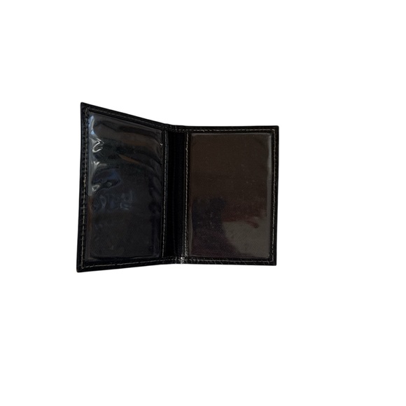 Black Croc Embossed Bifold ID Holder Wallet - Picture 3 of 3